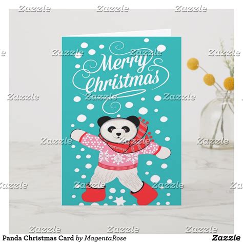 Panda Christmas Card Panda Christmas Card Merry Christmas Card