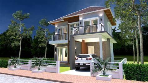 Creating your google sketchup floor plans house 139724. Sketchup Home Plan 8x8m with 3 Bedrooms - Samphoas House Plan
