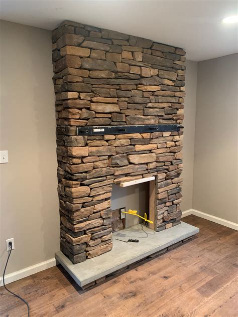 Barnwood Mantle Stone Fireplace Diy Making A Space