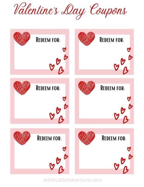 Free Printable Valentine Coupons For Kids And Adults