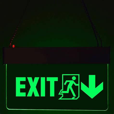 Signageshop Led Exit Sign Board Size 12 Inch X 6 Inch