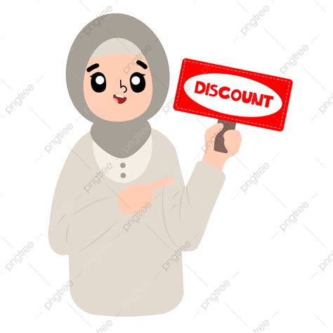 Gambar Promosi Diskon Hijab Cantik Jilbab Diskon Promosi Png