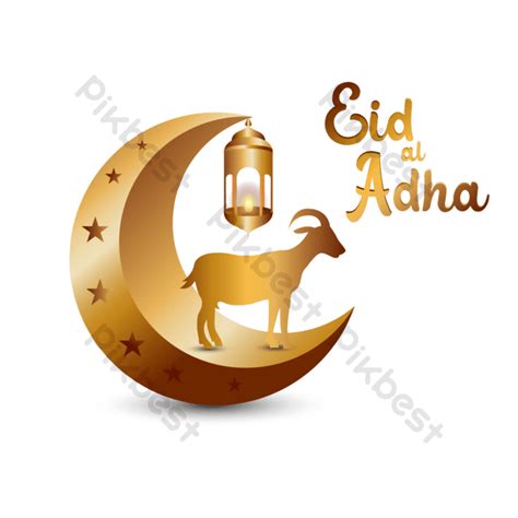 Colorful Golden Eid Al Adha Vector Graphic Design Png Images Eps Free