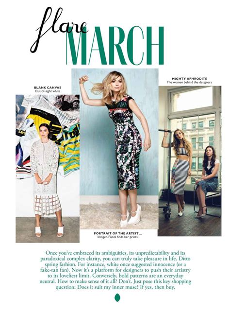 Imogen Poots Flare Magazine Canada March Issue Celebsla Com