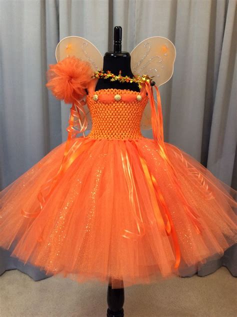Orange Fairy Princess Costume Princess Tutu Dress With Crown Etsy
