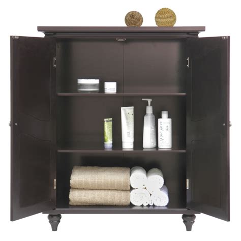 Bathroom vanity cabinets at value prices. Dark Espresso Wood Bathroom Floor Cabinet with Traditional ...