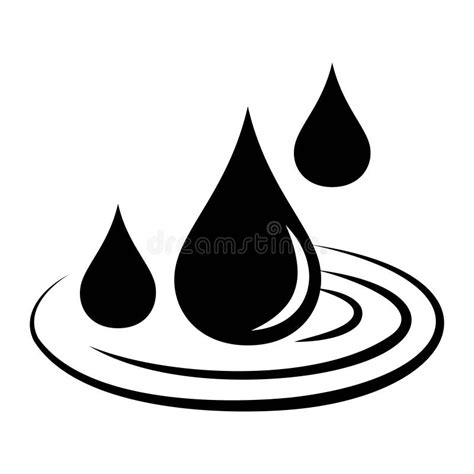 Simple Black And White Vector Water Icon Stock Vector Illustration Of