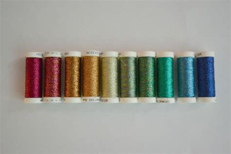 Sparkle Metallic Rainbow Embroidery Thread Set Of By Threadnpaper 15