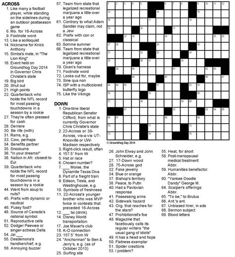 Printable Crossword Puzzles Hard