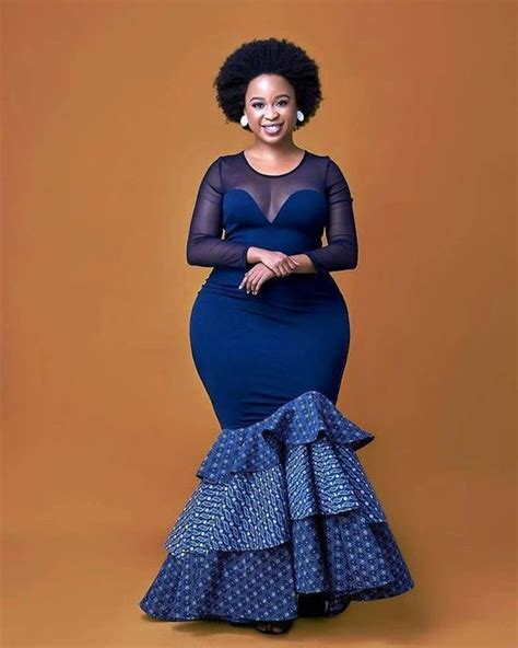 Latest Plus Size Shweshwe Dresses 2021 For African Womens Shweshwe Home