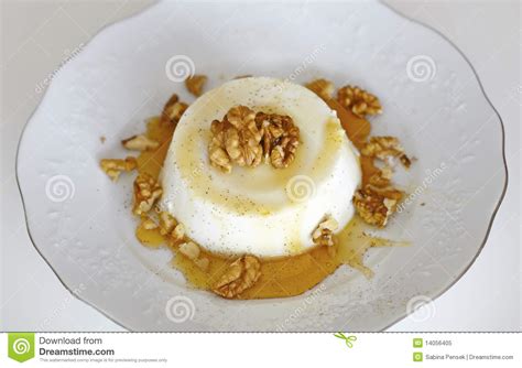 Baked Ricotta Cheese With Honey Walnuts Royalty Free
