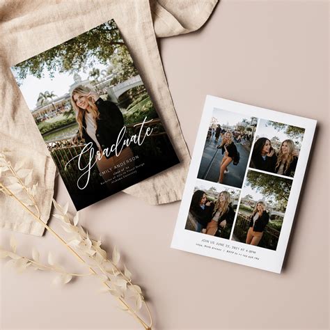 Graduation Announcement Photoshop Card G211 Graduation Announcement