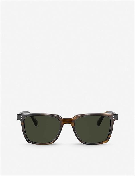 Oliver Peoples Ov5419su Lachman Sun Acetate Glass Square Frame Sunglasses In Brown For Men Lyst