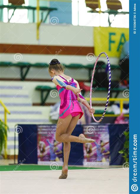 Athlete Performing Her Hoop Routine Editorial Photo Image Of National Fitness 210364736