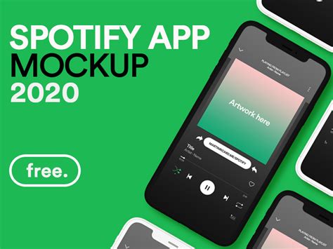 Free Spotify App Ui Mockup Psd 2 Set Free Mockups Psd Psfiles