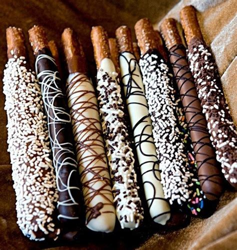 Chocolate Covered Pretzels Decorated In White Milk And Dark Etsy