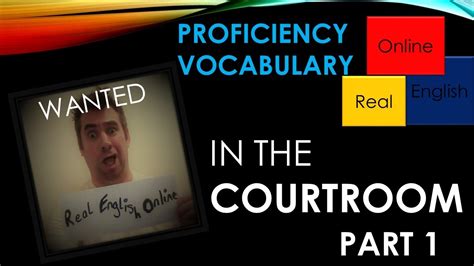 In The Courtroom Proficiency Vocabulary Youtube