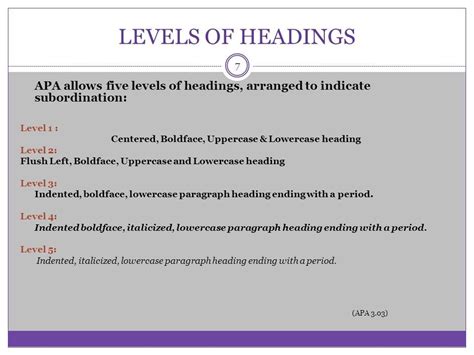 Sample Of Level 2 Heading In Apa The Level 2 Heading Apa Style Can Be