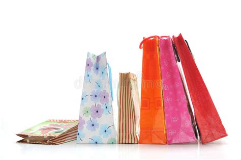 Colorful Paper Shopping Bags Isolated Stock Image Image Of Retail