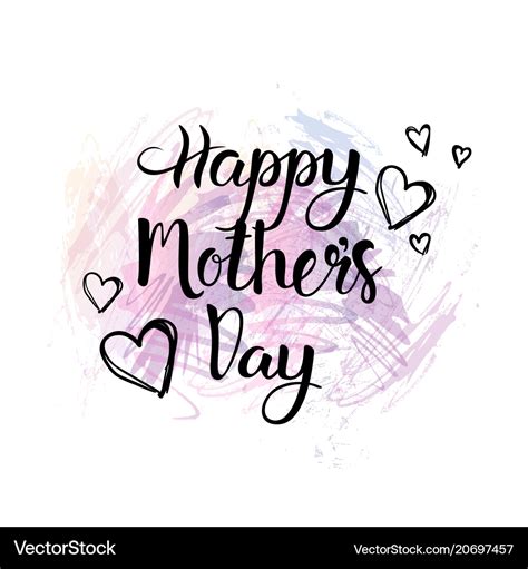 Happy Mothers Day Lettering Calligraphy Royalty Free Vector