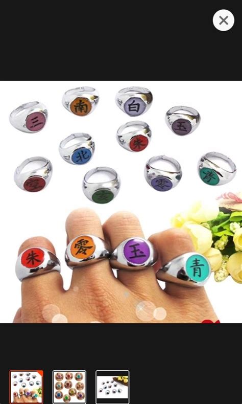 Pcs Naruto Rings Akatsuki Rong Set Cosplay Member S Ring Set Model