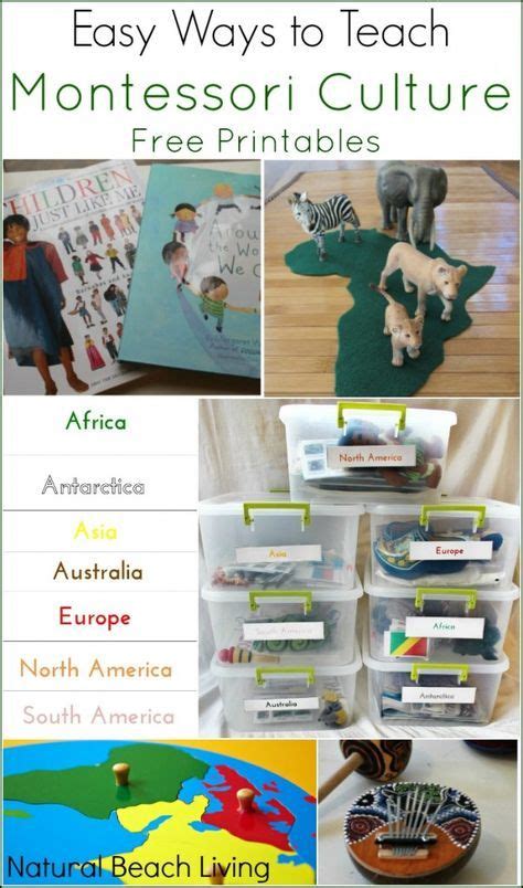 Easy Ways To Teach Montessori Culture Free Printables Natural Beach