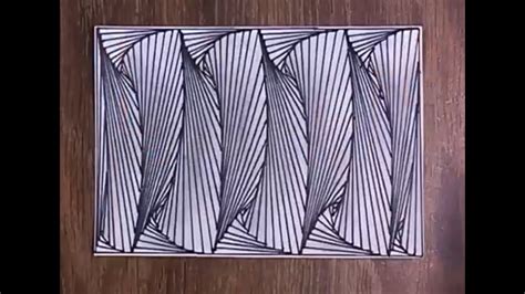 Easy 3d Line Illusion Drawing On Paper Youtube