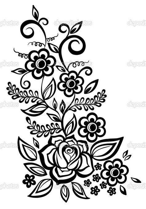 Flower Design Black And White Simple Find The Large Collection Of