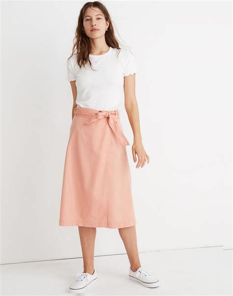 Belted Wrap Midi Skirt Over 50 Womens Fashion Fashion Over 50 Fashion