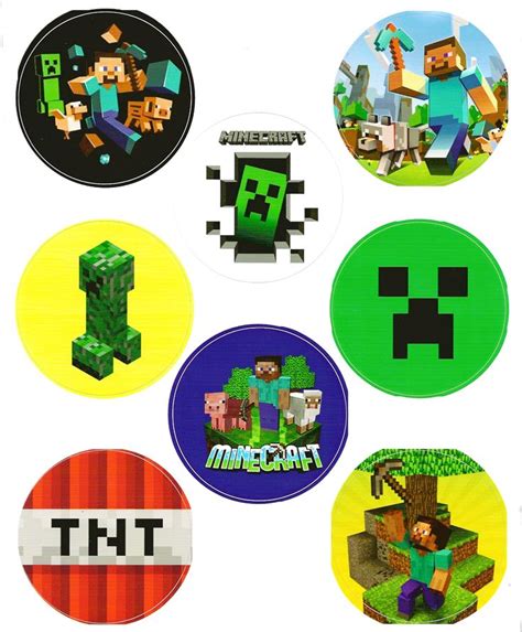 Roller coaster tracks aren't proper curves. 3 inch round Minecraft stickers* Set of 8 High Gloss ...