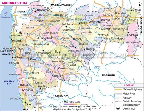 Learn In Detail About The State Of Maharashtra Via Informative Maps And