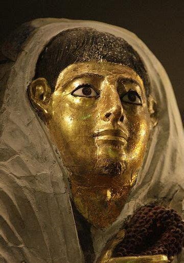 Gilded Roman Mummy Mask From Hawara Acc No 2179 The Manchester
