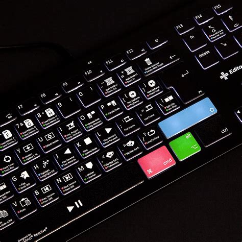 Davinci Resolve Backlit Keyboard Video Editing Keyboard Mac