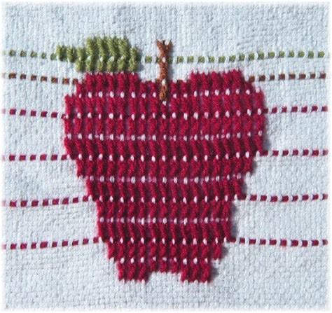 Apple Swedish Weave Digital Pattern Etsy