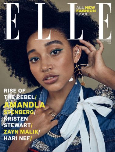 Amandla Stenberg Covers Elle Uk Superselected Black Fashion Magazine Black Models Black