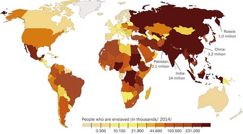 Map The Worlds 36 Million Slaves The Washington Post