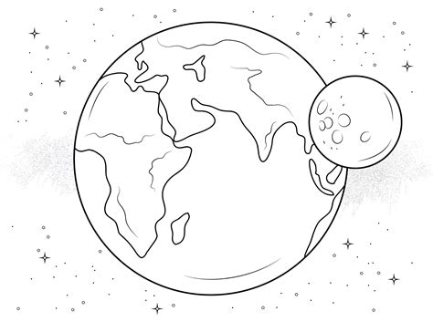 Earth And Moon Coloring Page Free Printable Coloring Pages For Kids