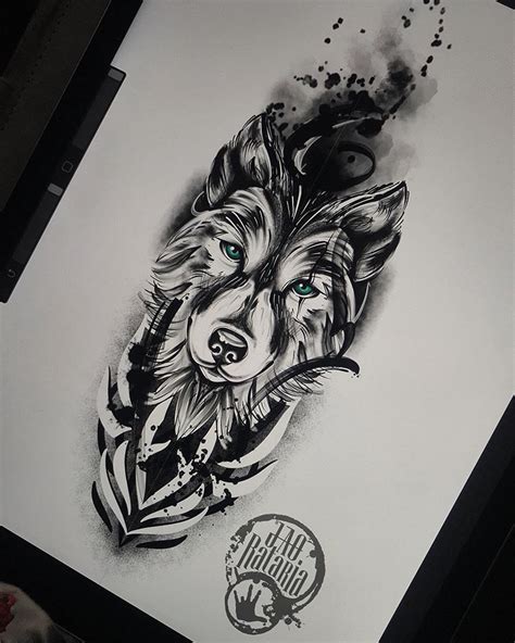 90 Geometric Loup Tattoo Designs For Men Idées Manly Encre Wolf