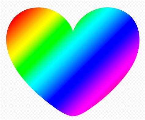 Hd Multicolored Rainbow Heart Png Citypng