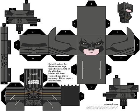 Cubeecraft Templates Papercraft The Dark Knight Batman Cubeecraft