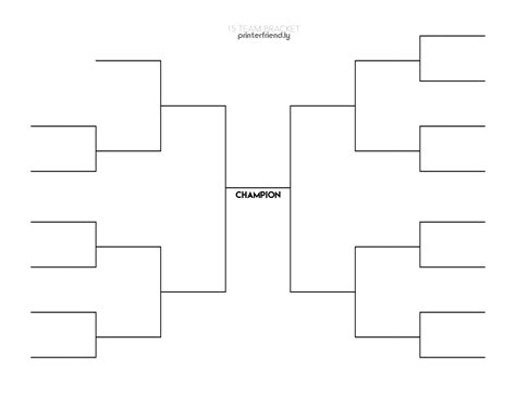 Blank 16 team tournament bracket template google search. 15-Team Tournament Bracket (Printable, Single-Elimination ...