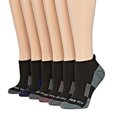 Copper Fit 6 Pair No Show Socks Womens Jcpenney