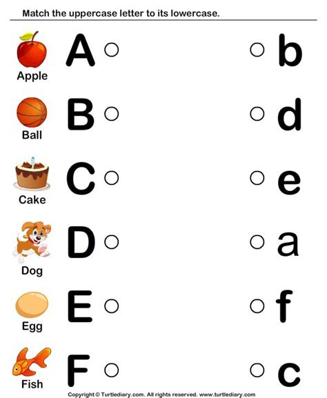 Great for students who aren't familiar. Alphabets Worksheets - Match Upper Case And Lower Case ...