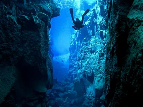 Silfra Crack Iceland Juli 2007 Diving Between Two Continents At