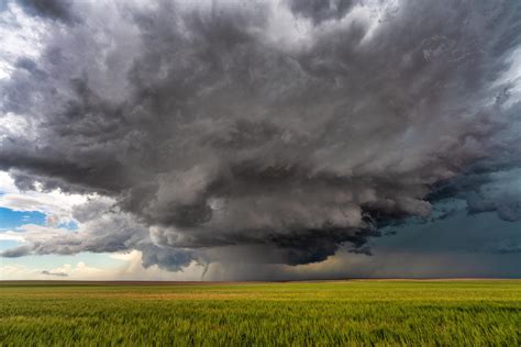 Supercell Thunderstorm With Tornado Strasburg Colorado 3840×2561