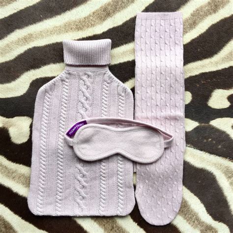 Cashmere Hot Water Bottle Cover By Plum And Ivory
