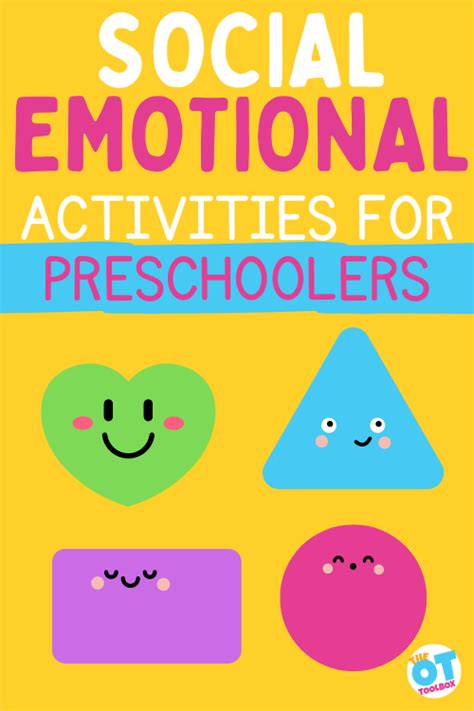 Social Emotional Activities For Preschoolers The Ot Toolbox