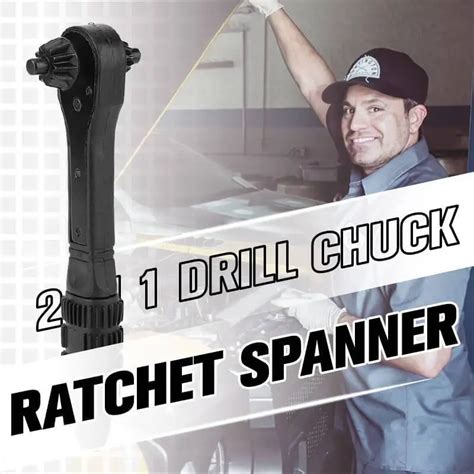 2 In 1 Drill Chuck Ratchet Two Headed Spanner Key Drill Chuck Ratchet