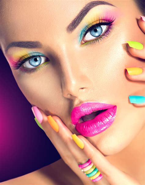 beauty face care tips beauty girls face colorful eyeshadow eye makeup