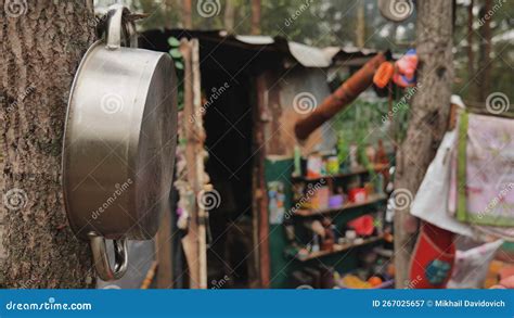 Beggars Huts Of Homeless People Near The Landfill Stock Image Image